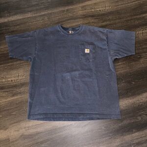 Navy Blue Carhartt Pocket T-shirt
